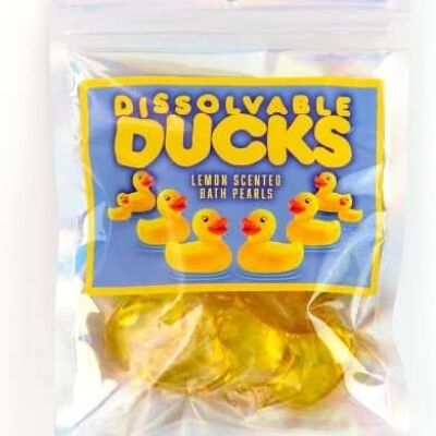 Dissolvable Ducks - 10 Lemon Scented, Duck Shaped Bath Pearls