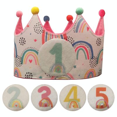 Interchangeable number crown 1 to 5 years “Rainbow”