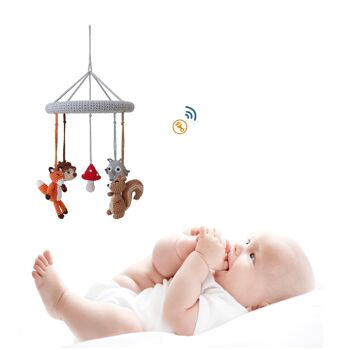 Mobile bébé au crochet ANIMAUX DE LA FORÊT II (4-en-1) Véritable travail manuel 6