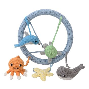 Achat Crochet Mobile Bébé ANIMAUX MARINS (4-en-1) Véritable