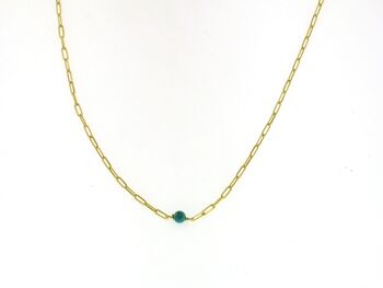 Collier turquoise, collier en argent 925, collier de pierres précieuses délicates. 5