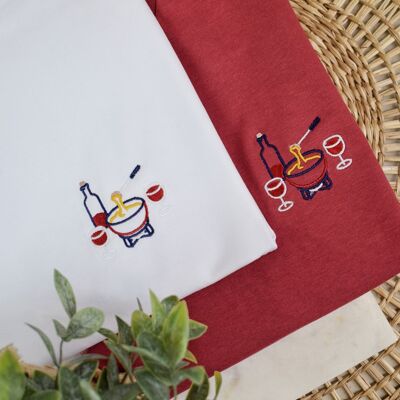 Embroidered T-shirt - Fondue Savoyarde