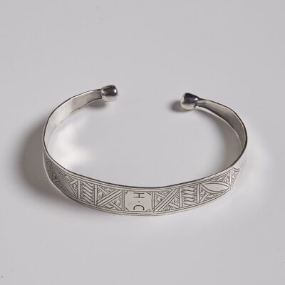 Tuareg silver bangle bracelet