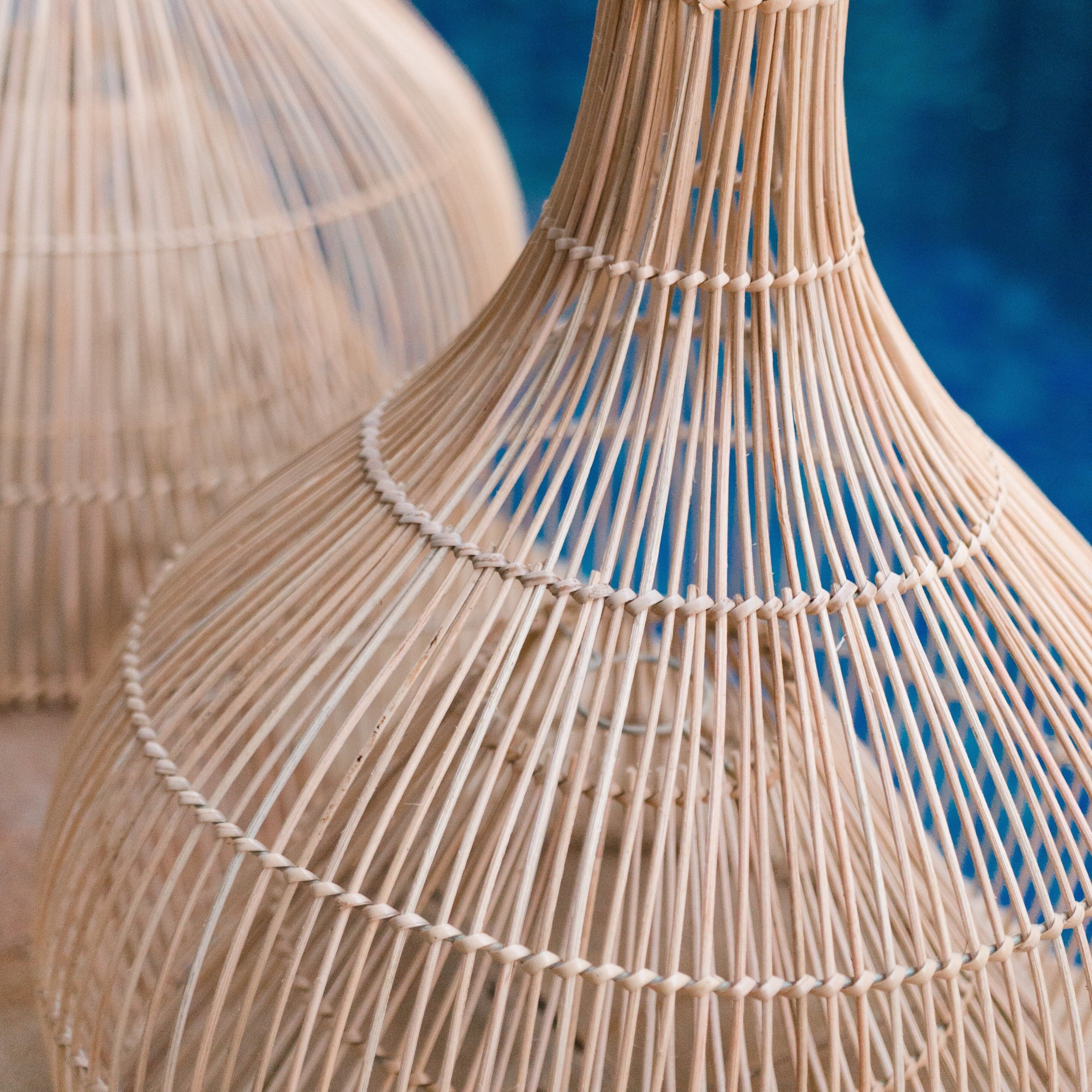 Rattan Lampe | Lampenschirm | Pendelleuchte ALAM 40/50 cm