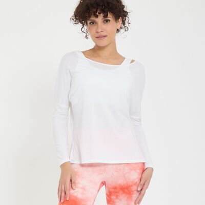 DAKSHA WHITE - long-sleeved cotton t-shirt