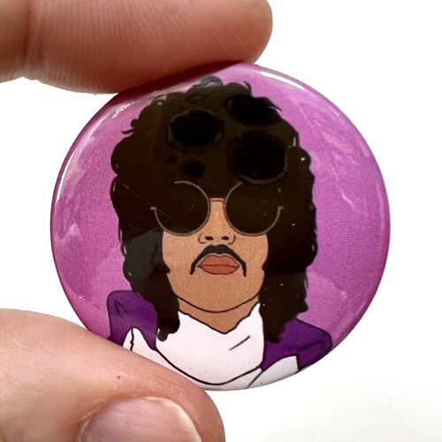 Purple Rain Button Pin Badge