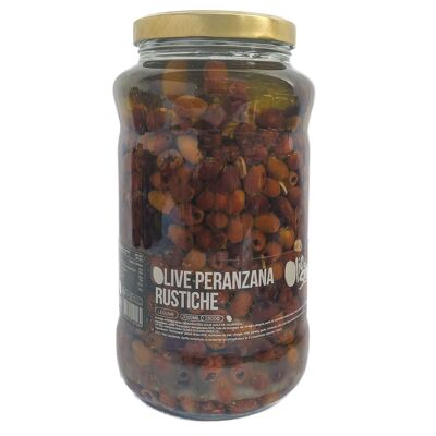 Légumes - Olive Peranzana rustiche - Olives Peranzana dénoyautées sous huile de tournesol (2800g)