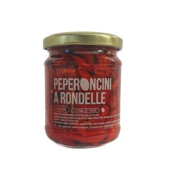 Légumes - Peperoncini a rondelle - Piments en rondelle sous huile d'olive - (190g) 1