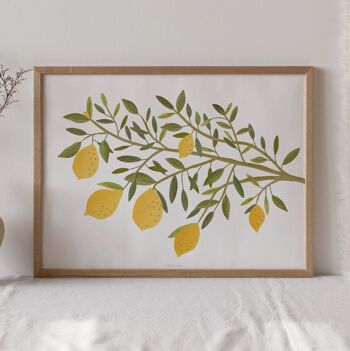 Affiche - Branche de citronnier / Italie 2