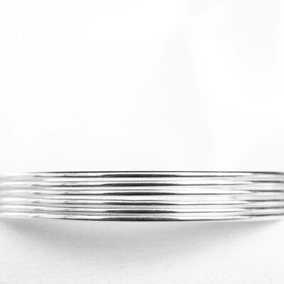 Half round silver bracelet