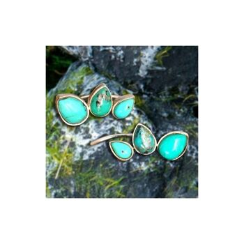 Boucles d'Oreilles Bohème Turquoise 1