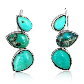 Boucles d'Oreilles Bohème Turquoise 4