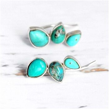 Boucles d'Oreilles Bohème Turquoise 5