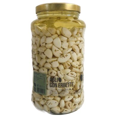 Vegetables - Aglio con erbette - Garlic with herbs in sunflower oil - (2800g)