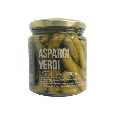 Vegetables - Aspargi verdi - Green asparagus in olive oil - (280g)