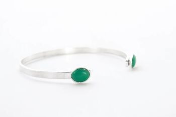 Bracelet argent turquoise vert 1
