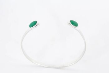 Bracelet argent turquoise vert 3