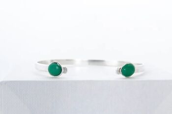 Bracelet argent turquoise vert 4