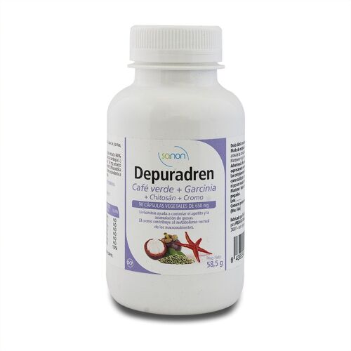 SANON Depuradrem (Cafe verde,Garcinia,Chitosán,Cromo) 90 cápsulas vegetales de 650 mg