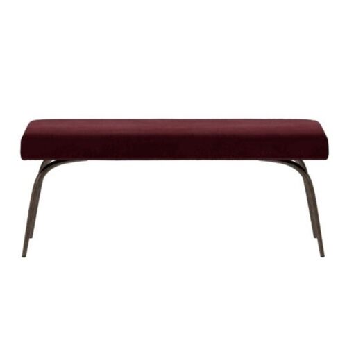 Banc Annie – Velours Bordeaux Pieds Noirs