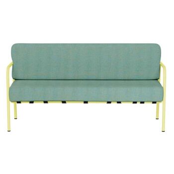 NEW - Canapé Barnabé Outdoor – uni Vert Sauge Pieds Jaune Citron