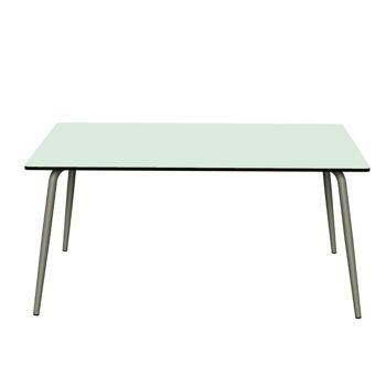 Table de Jardin Sun – Uni Menthe Pieds Kaki – 160×90