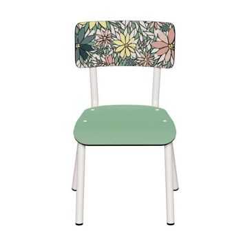 NEW - Chaise d’écolier Enfant Little Suzie – Imprimé Happy Pieds Blancs