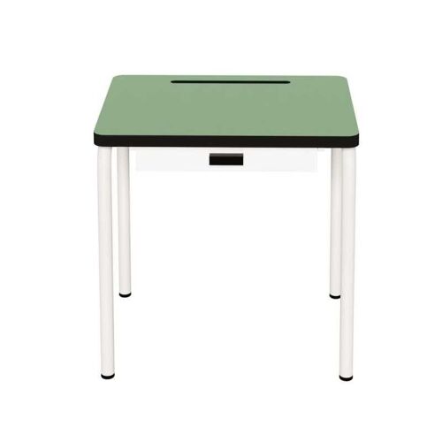 NEW - Bureau d’écolier enfant Régine – uni Vert Sauge Pieds Blancs