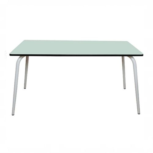 Table Retro Véra 160x80 - uni Vert Menthe Pieds Blancs