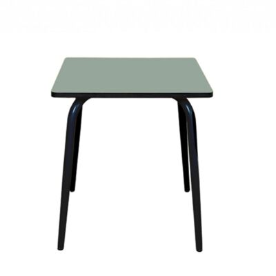 Table Retro Véra – uni Kaki Pieds Noirs – 70×70