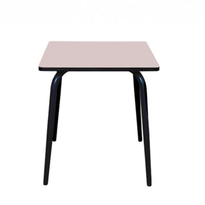 Table Retro Véra – uni Rose Poudré Pieds Noirs – 70×70