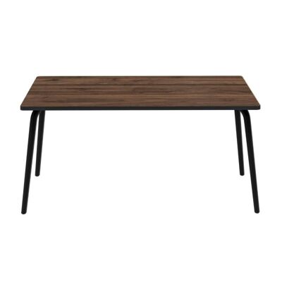 Table Retro Véra 160×80 – imprimé Chêne Foncé Pieds Noirs