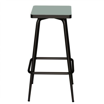 Tabouret de bar Marcel 65 cm - Uni Kaki Pieds Noir