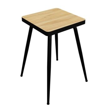 Tabouret Marcel – uni Bois Clair - Pieds Noirs