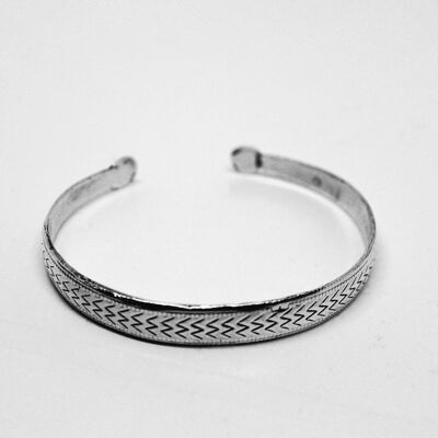 Silver spikes bangle bracelet