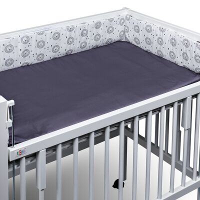 tiSsi® parachoques / cama insertable MAXI 50x90 cm gris LION