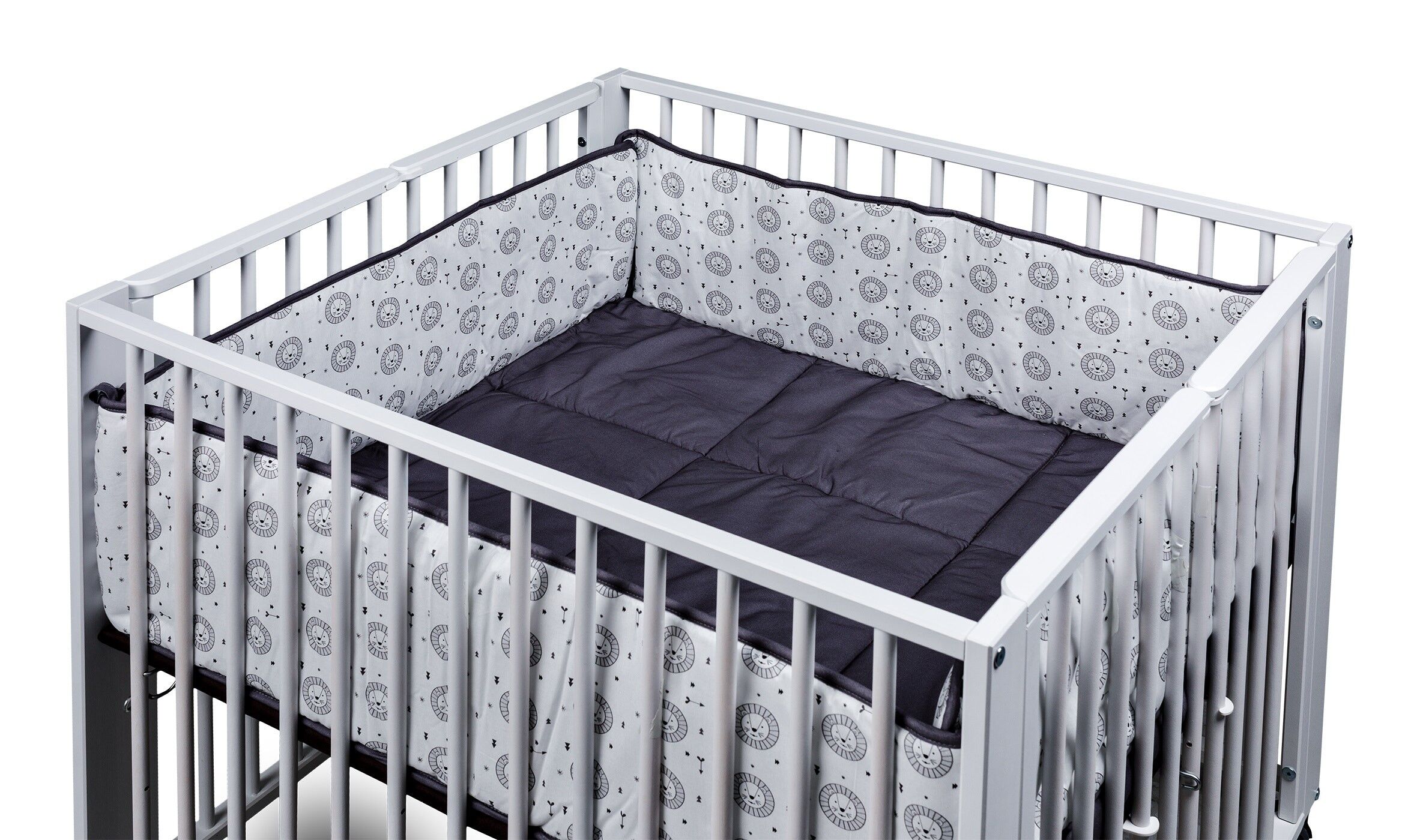 tiSsi® nido / parque de inserción Moritz aproximadamente 89x85 cm gris LION