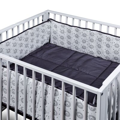 tiSsi® nest / insert playpen Moritz approx. 89x85 cm gray LION