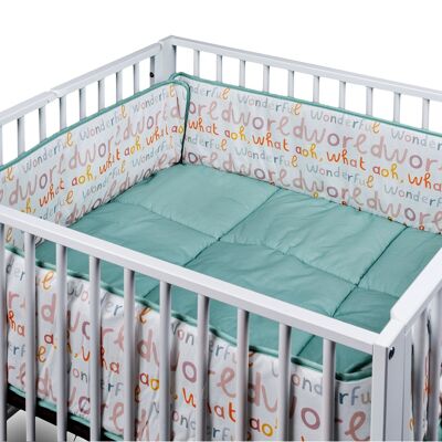 tiSsi® nest / insert playpen Moritz approx. 89x85 cm mint WONDERFUL WORLD