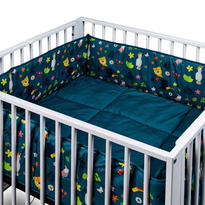 tiSsi® nest / insert playpen Moritz approx. 89x85 cm petrol JUNGLE