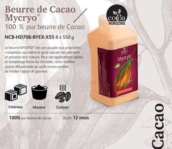 BARRY CACAO - Beurre de Cacao Mycryo™ (saupoudreuse) 0.55kg 2