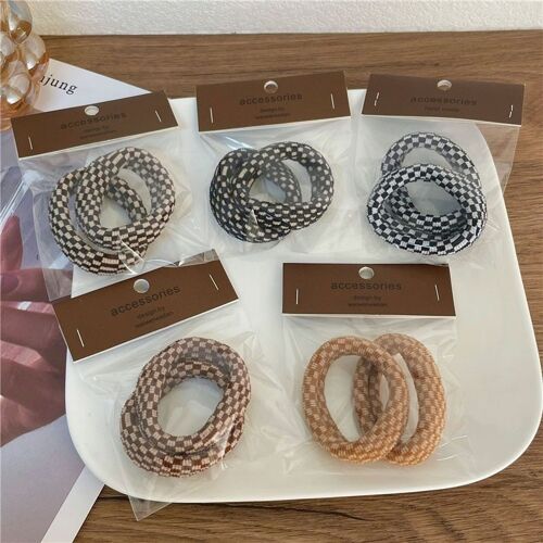 Checkerboard 2 Pieces Hair Tie Set