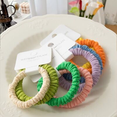 Sweet Solid Color Hair Scrunchies Set