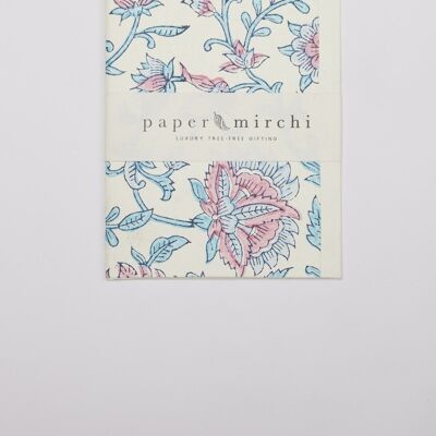 Hand Block Printed Greeting Card - GC Flora Sky
