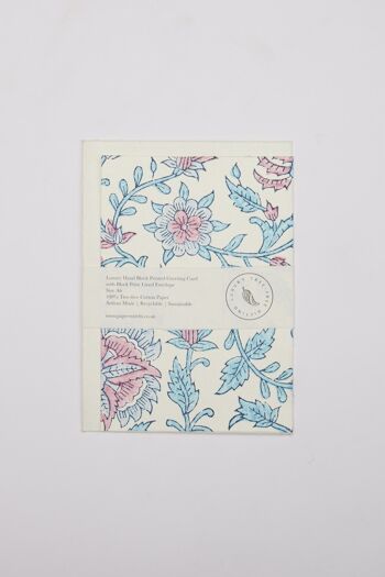 Carte de vœux imprimée à la main - GC Flora Sky 2