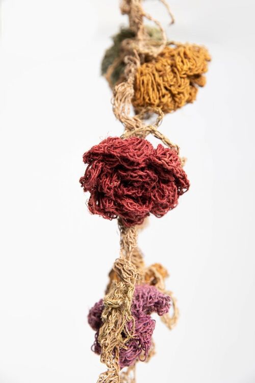 Banda de Pelo Crochet con Flores Extraibles