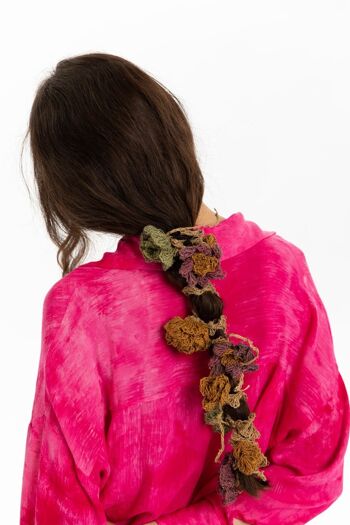 Bande de cheveux au crochet avec fleurs amovibles 4