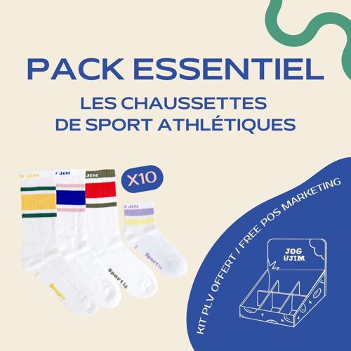 PACK ESSENTIEL : CHAUSSETTES ATHLÉTIQUES DE SPORT