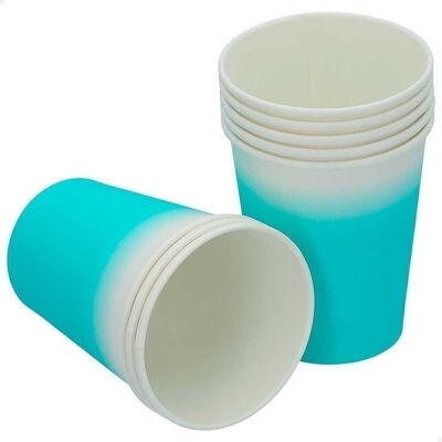 Pack 8 Vasos desechable verde agua 200 ml