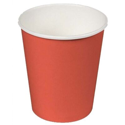 Pack 24 Vasos Cartón ECO 200 ml. Rojo